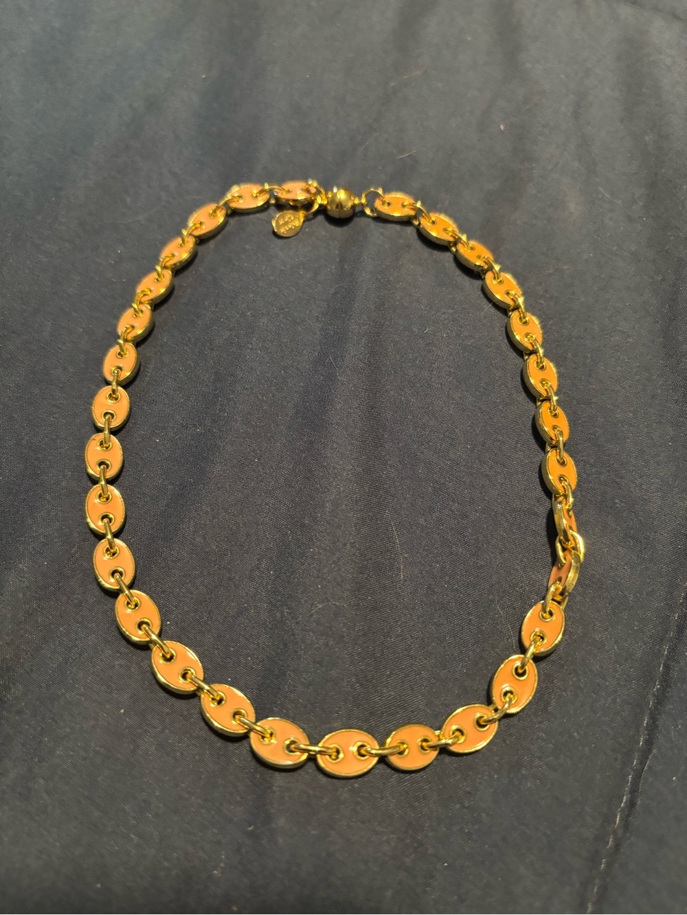 Gold Disc Link Necklace - Classic Chain Style